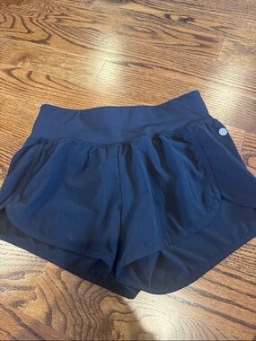 Navy Women's Athletic Shorts with Wide Waistband